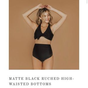 Albion Swimwear Ruched High-Waisted Bottom szSm